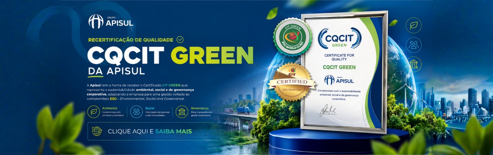 Grupo Apisul recebe certificação internacional pela segunda vez